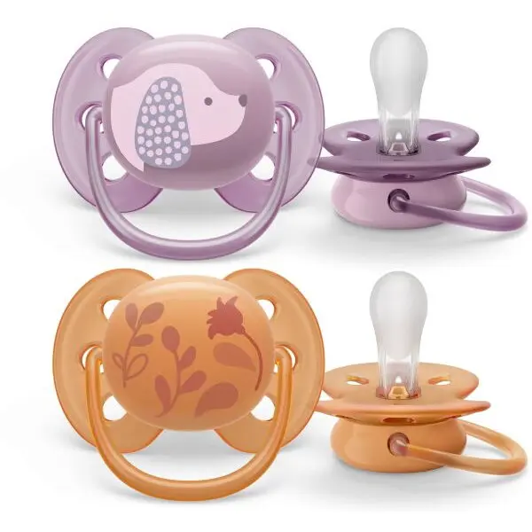 Philips AVENT Set 2 suzete Philips AVENT ultra soft SCF091/18
