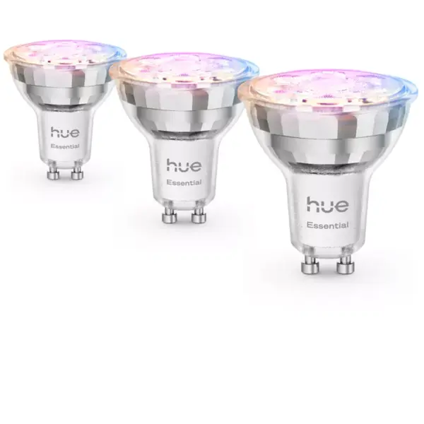 Philips Bec inteligent Philips Hue White and Colour Ambiance GU10, 3 becuri, 4.7W, 345 lm, Bluetooth/Zigbee