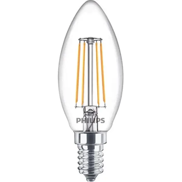 Philips Bec, Philips, LED, E14, 4,3W, 470lm, 2700K, Alb cald