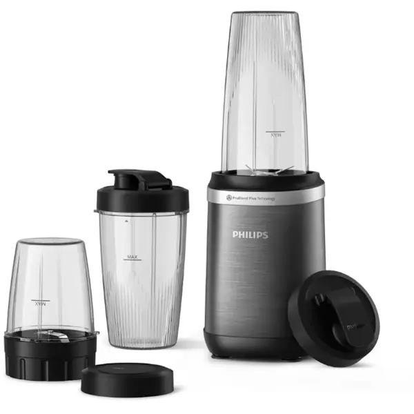 Philips Blender Philips HR2767/00 Seria 5000, 800 W, Tehnologia si lame ProBlend Plus, Lame detasabile, Pahar de 700 ml cu capac, Design compact, Negru