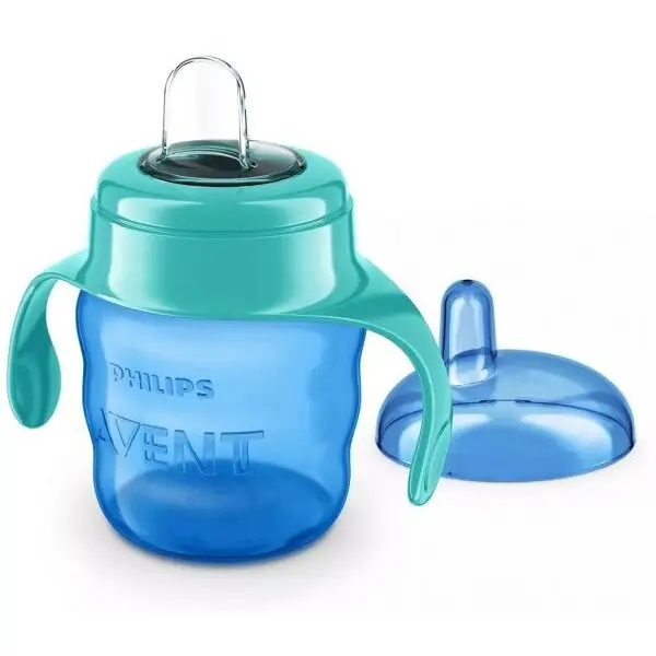Philips Cana Philips Avent SCF551/05 cu tetina de formare, 200ml, 6 luni +, Albastru/Verde