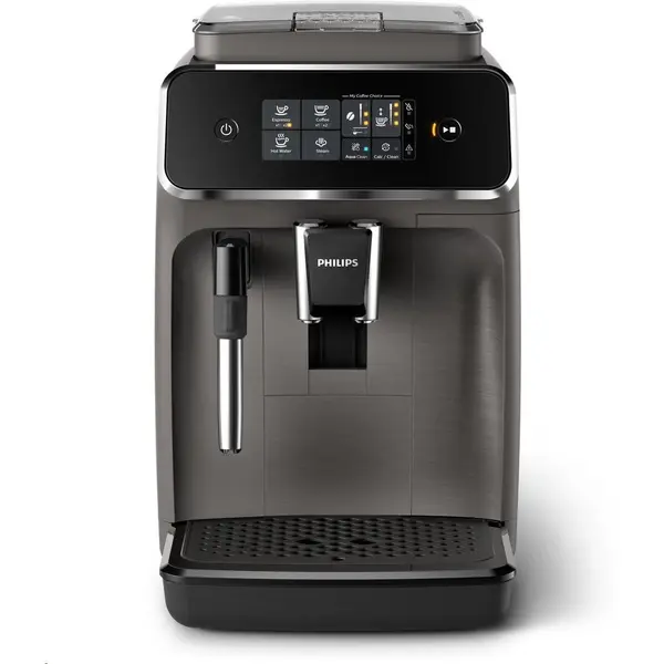 Philips Espressor automat Philips EP2224/10, 2 Bauturi , Rasnita Ceramica, Sistem de Spumare a Laptelui, Ecran Tactil, Negru