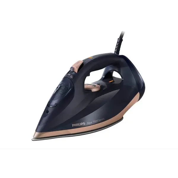 Philips Fier de Calcat Philips DST7510/80, 3200W, 260g/min, 300ml, Talpa SteamGlide Elite, Albastru Inchis-Auriu