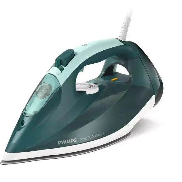 Philips Fier de calcat Philips Seria 7000 DST7031/70, 2800W, 250g/min, 300ml, Talpa SteamGlide Plus, Verde-Alb