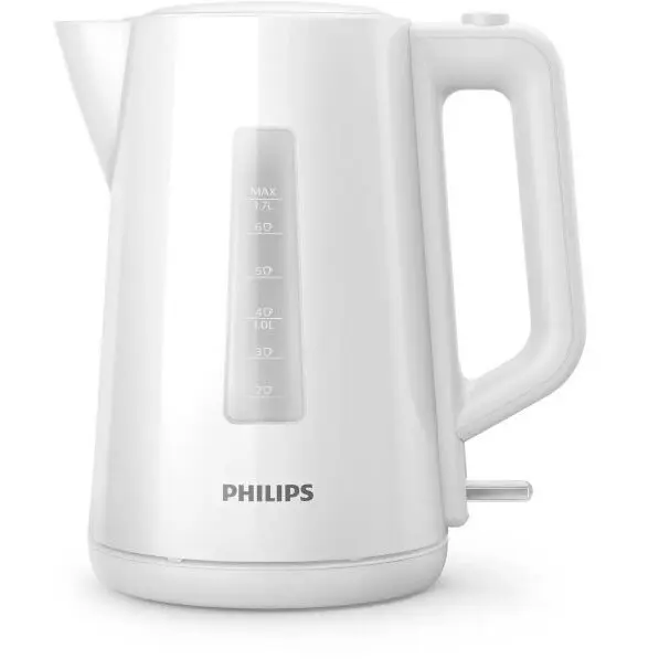 Philips Fierbator Philips HD9318/00, 1.7 l, capac cu resort, plastic, indicator luminos, Alb