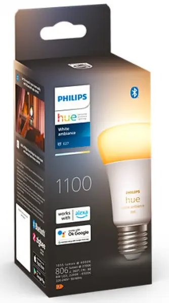 Philips - Hue bec inteligent, 8W, E27, A60, dimmer