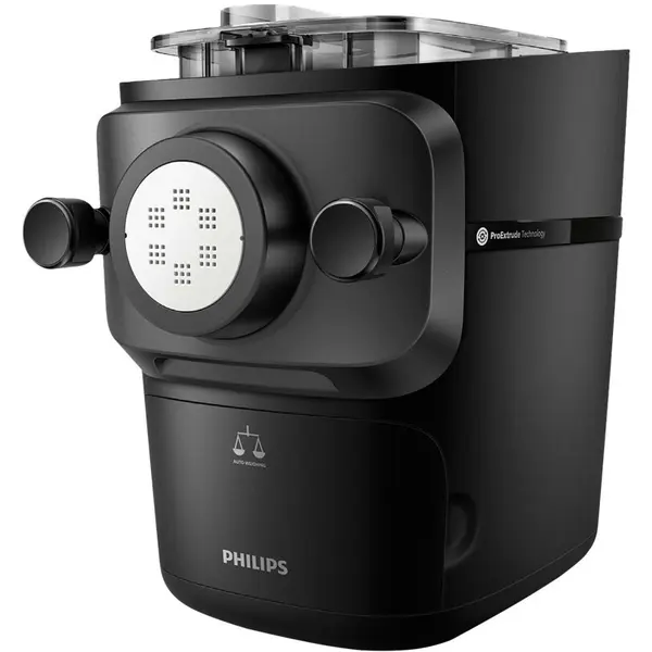 Philips Masina de facut paste Philips HR2665/96 seria 7000, 200 W, automatizata, tehnologie de cantarire automata, 10 discuri de modelare, capacitate pana la 8 portii, negru