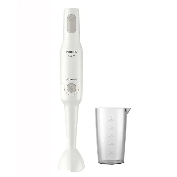 Philips Mixer vertical Philips ProMix HR2531/00, 650 W, 1 setare viteza, cana si lama S incluse, Alb