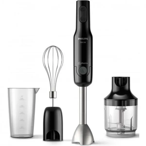 Philips Mixer vertical Philips ProMix HR2543/90, 0.8l, 700W, negru-argintiu