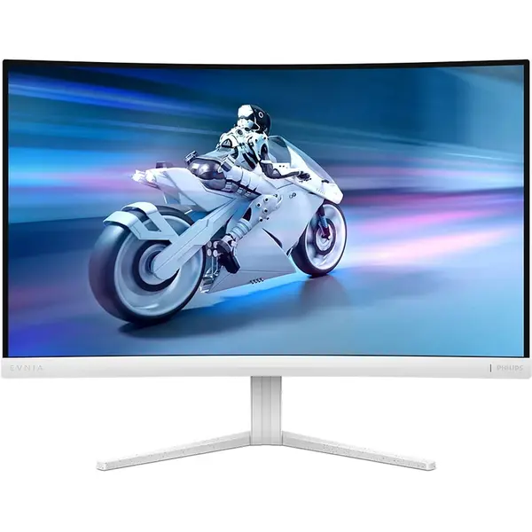 Philips Monitor Curbat Gaming VA LED, Philips 27 27M2C5201L/00, Full HD, 180Hz, HDR 10, 180 Hz, 1 ms, alb