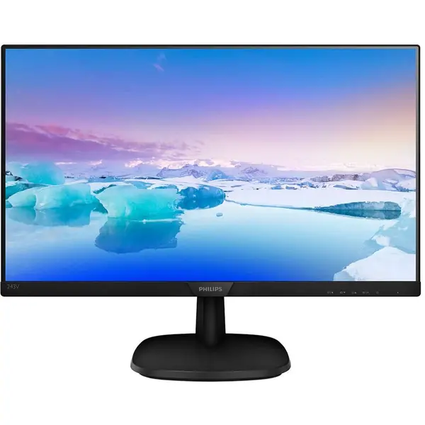 Philips Monitor LED IPS Philips 23.8, Full HD, VGA, DVI, Negru, Flicker-Free, 243V7QSB