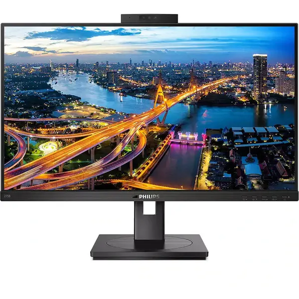 Philips Monitor Philips 275B1H/00, LED IPS 27'' QHD, 75Hz, 4ms, Adaptive Sync, FlickerFree, Pivot, Display Port, HDMI, DVI, USB, Negru