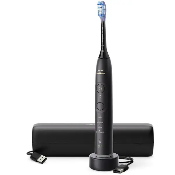 Philips Periuta de dinti electrica Philips Sonicare HX7421/01, 3 viteze, 4 programe, 62.000 miscari/minut, Autonomie 504 ore, Bluetooth, Negru