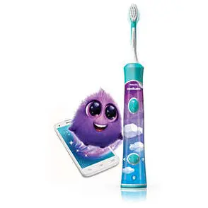 Philips Philips Periuta de dinti Philips Sonicare Kids HX6322/04, Bluetooth, 2 moduri, 2 capete de periere, Numar de miscari/minut 62000, Alb/Albastru