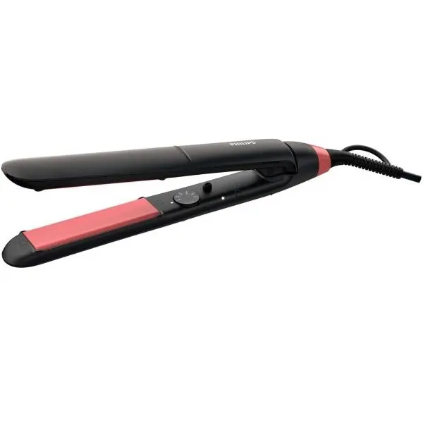Philips Placa de par Philips StraighCare Essential BHS376/00, tehnologie ThermoProtect, placi cu infuzie de cheratina, Negru