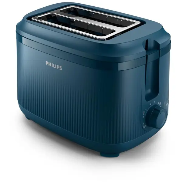 Philips Prajitor de paine Philips HD2511/70, 830 W, 2 felii, 8 setari rumenire, Albastru