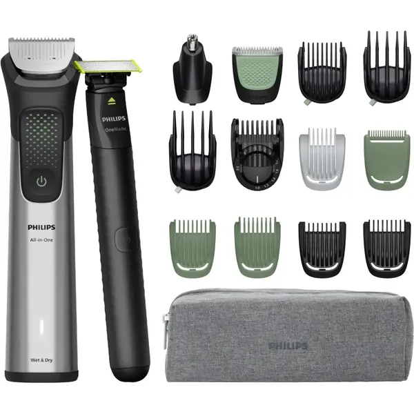 Philips Series 9000 MG9535/15 aparat de tuns multifuncțional + Philips One Blade Face 1 buc