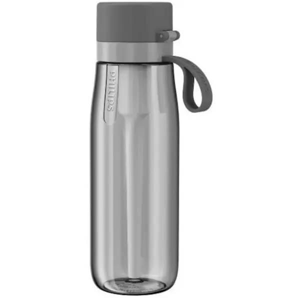 Philips Sticla filtranta Philips GoZero Daily, 660ml, Tritan, gri, 75x75x237mm