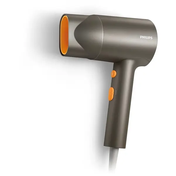 Philips Uscator de par Philips BHD321/00,1600W, Ingrijire cu ioni, 2 setari de viteza, 2 setari de temperatura, cap de coafare, Gri