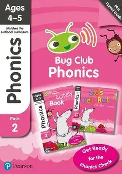 Phonics - Learn at Home Pack 2 (Bug Club), Phonics Sets 4-6 for ages 4-5 (Six stories + Parent Guide + Activity Book)/Monica Hughes