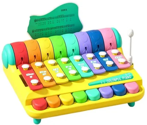 Pian de jucărie pentru bebeluși Raya Toys - galben