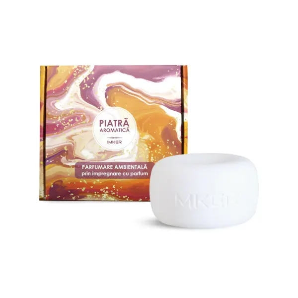 Piatra aromatica IMKER - Difuzor pasiv de parfum pentru aromaterapie și parfumare ambientală a baii si spatiilor mici Alb