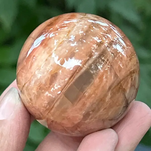 Piatra lunii somon piersica sfera model 7