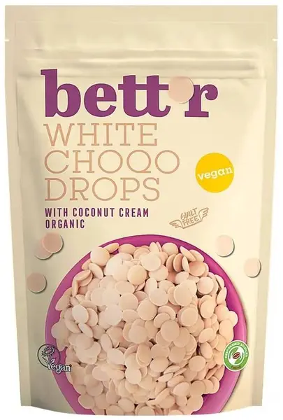 Picături de ciocolată albă, 200 g, Bett'r