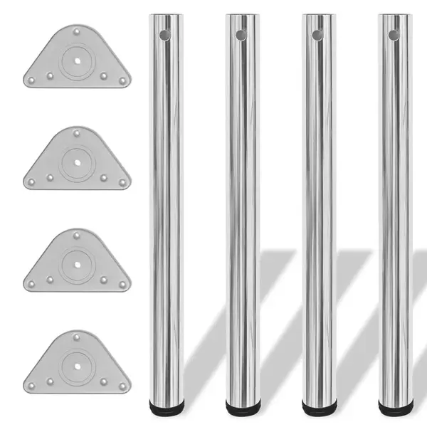 Picioare de masa reglabile pe inaltime, crom, 710 mm