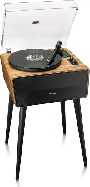 Pick-up Lenco - LS-570OK, Bluetooth, semiautomat, 4 picioare, maro