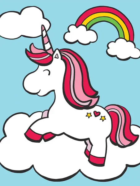 Pictură după numere cu vopsele acrilice Royal - Primul meu desen, unicorn
