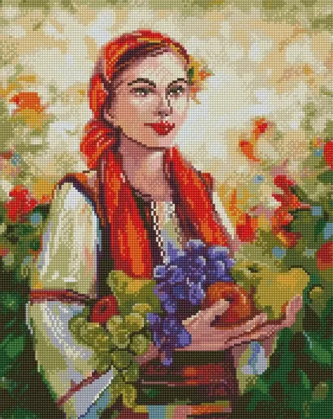 Pictură mozaic cu diamante MagicArt - Cadouri, 40 x 50 cm, cu mărgele rotunde, după o pictură de Miglena Kirilova
