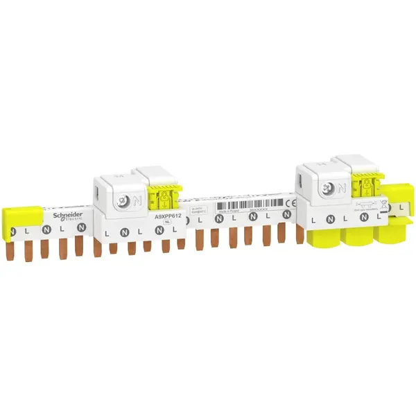 Pieptene cu conectori Acti9 iC40 1P+N 12m 18mm Schneider A9XPP612