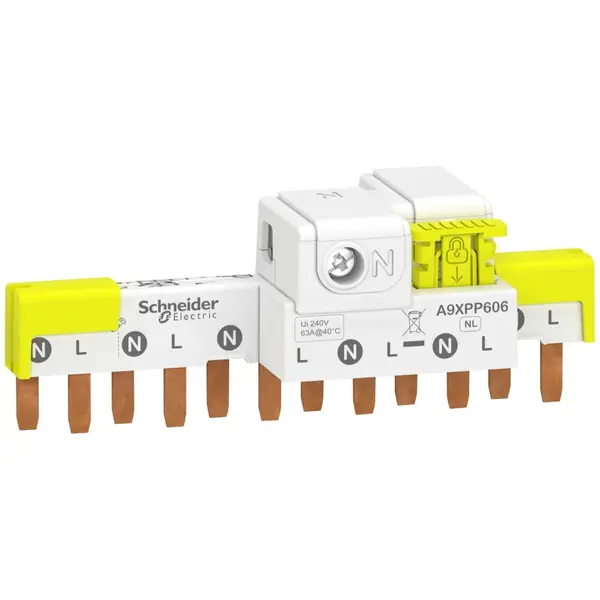 Pieptene cu conectori Acti9 iC40 1P+N 6m 18mm Schneider A9XPP606
