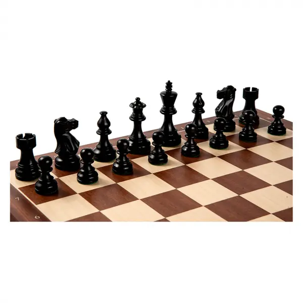 Piese sah American Staunton 6 Black cu tabla mahon, 55mm