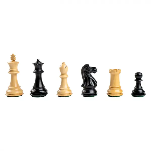 Piese sah lemn Old English Staunton 4 - Ebonised -