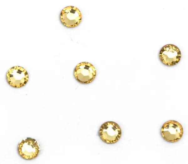 Pietriș de sticlă cu lipici Em art - 2 g/ 4 mm, fațetate, galben deschis (60 buc.)