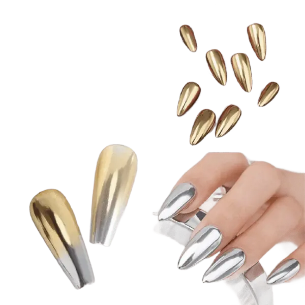 Pigment Efect Oglindă 2 Culori Gold & Silver – Chrome Dual Profesional