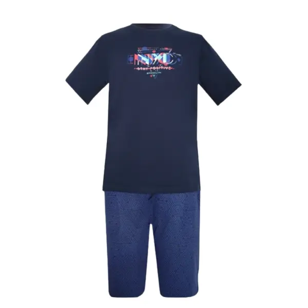 Pijama barbati PBV41 NEGRU STAY POSITIVE, Uniconf | marimea S