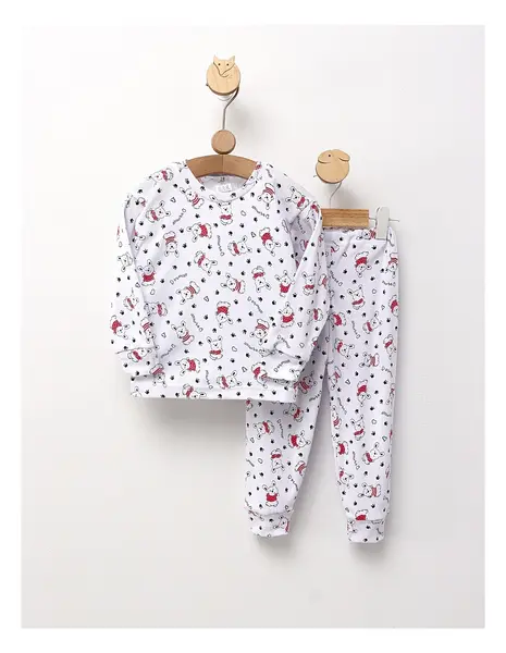 Pijama bbc ML Romania, Absorba Rabbit, alb-rosu
