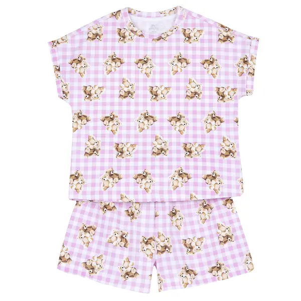 Pijama copii Chicco, alb cu roz, 01571-70MC