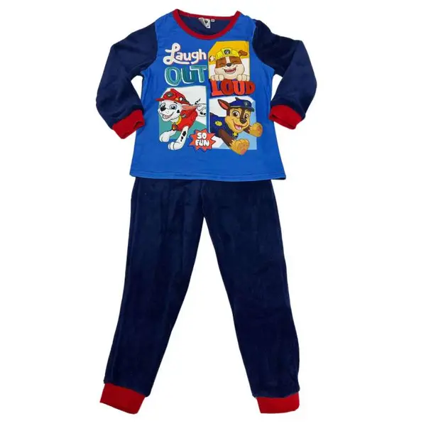 Pijama copii, cu maneca lunga, cocolino, albastru, Paw Patrol Engros