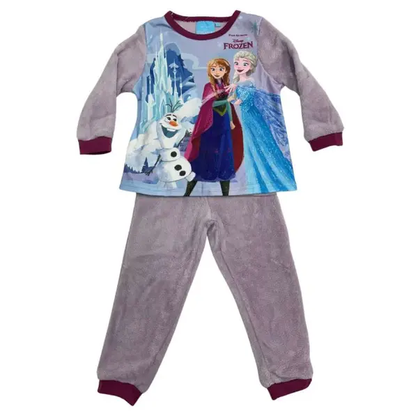 Pijama copii, cu maneca lunga, cocolino, multicolor, Frozen Engros