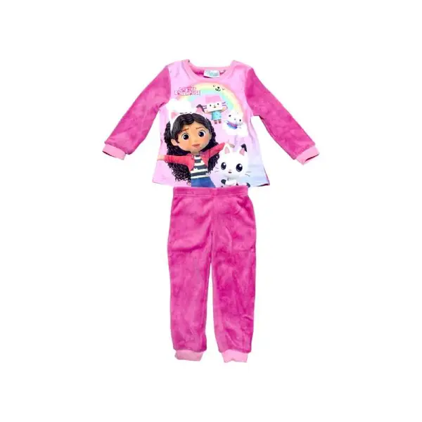 Pijama copii, cu maneca lunga, cocolino, multicolor, Gabby s Dollhouse Engros