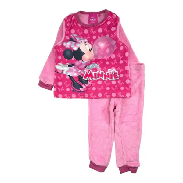 Pijama copii, cu maneca lunga, cocolino, roz, Minnie Mouse, Disney Engros