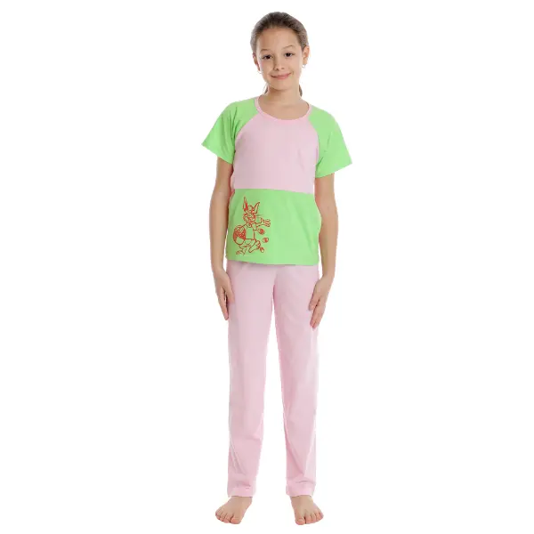 Pijama copii (fete) AP2520 roz/vernil, Andana | marimea 32 (5/6 ani)