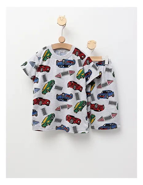 Pijama de vara gri-multicolor, Grand-Prix