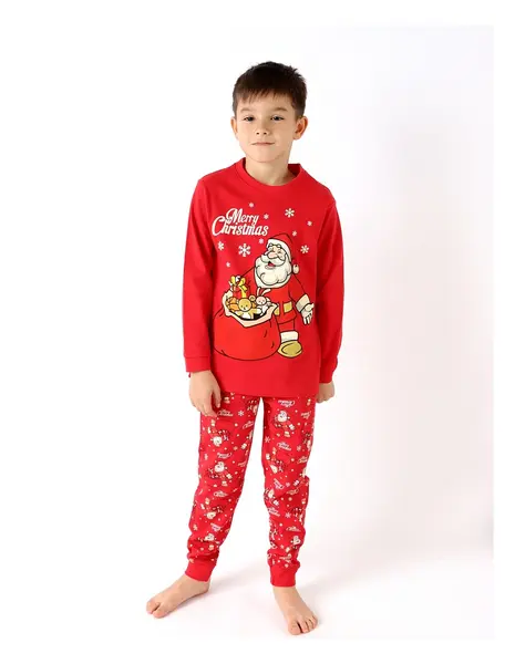 Pijama Merry Christmas Santa, rosu