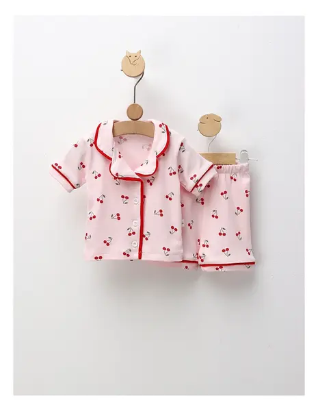 Pijama MS, Cu Ciresele, roz-rosu