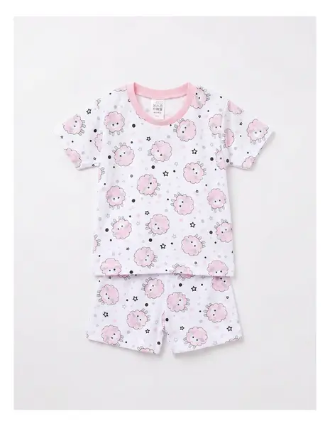 Pijama MS imprimata Oite roz